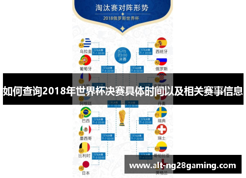 如何查询2018年世界杯决赛具体时间以及相关赛事信息