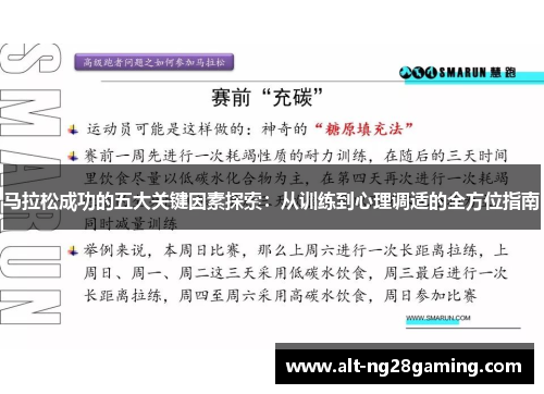 马拉松成功的五大关键因素探索：从训练到心理调适的全方位指南